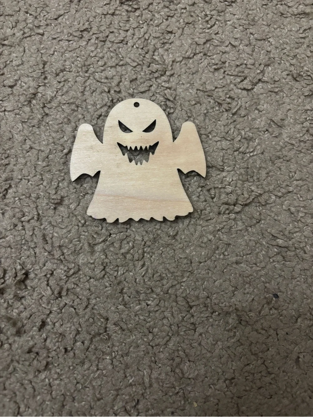 Purple Ghost Hanging Holiday Ornament